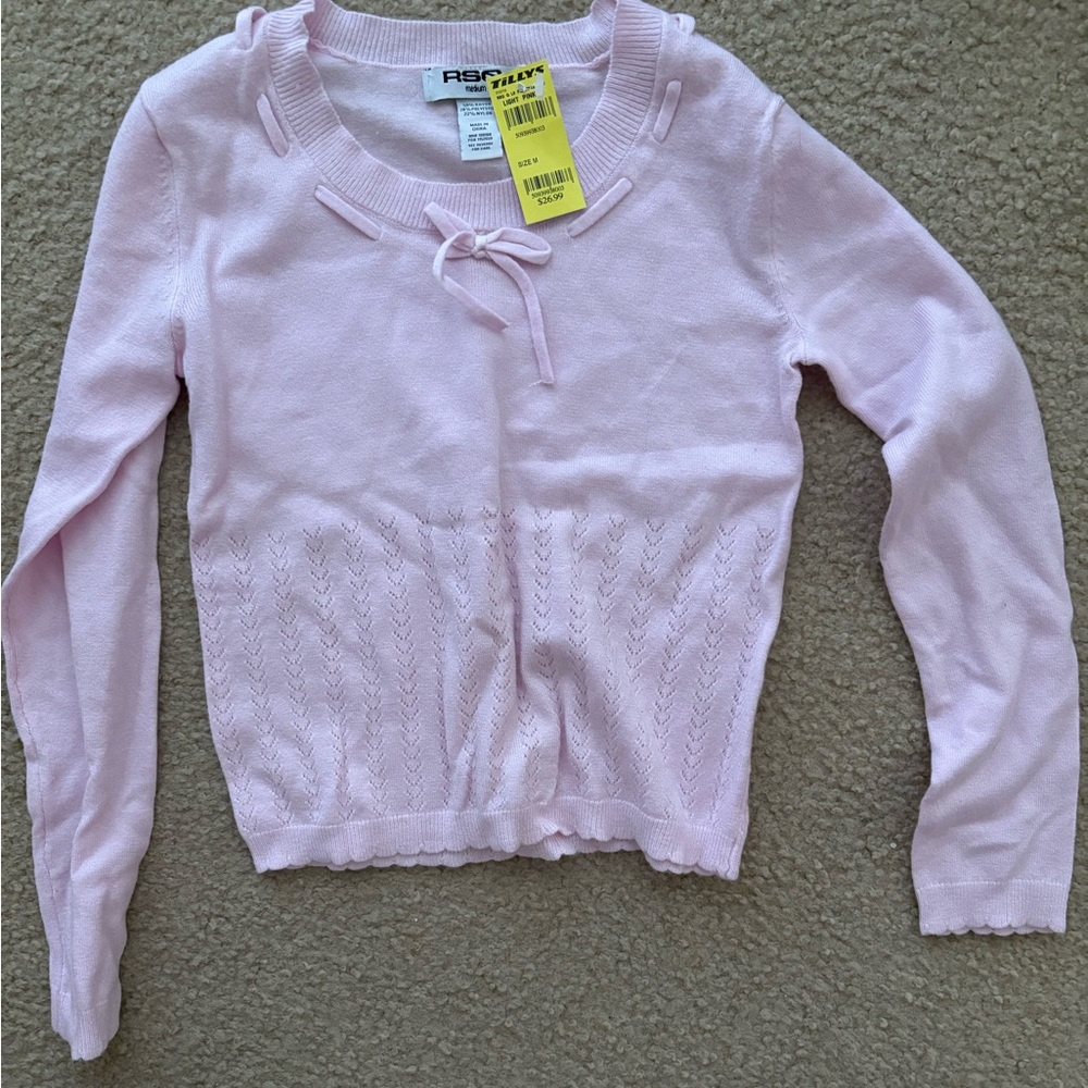 RSQ Pink Knit Sweater Top